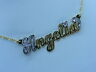 PERSONALIZED 14K GOLD PLATED  NAME PLATE CHAIN NECKLACE * Any name up to 9 lette