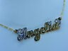 PERSONALIZED 14K GOLD PLATED  NAME PLATE CHAIN NECKLACE * Any name up to 9 lette