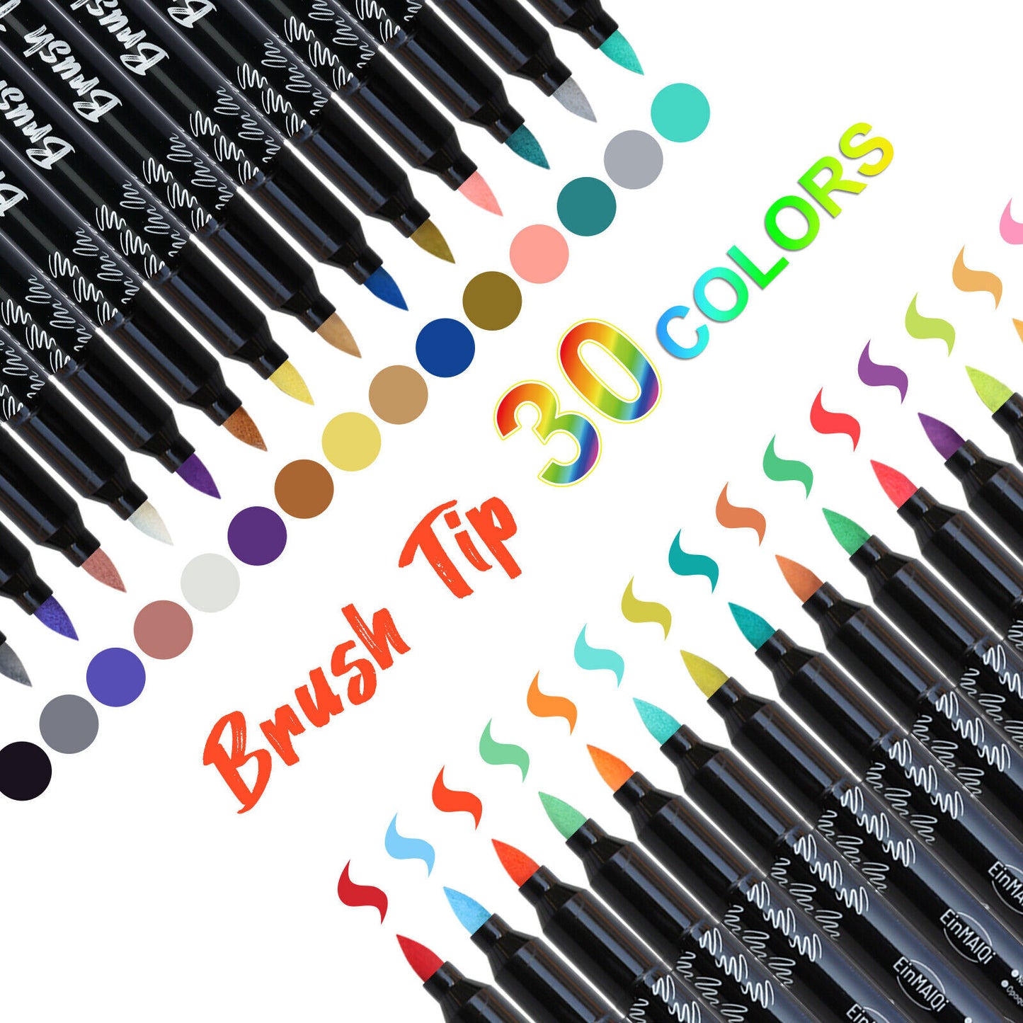 30 Colours Premium Acrylic Paint Marker Permanent Pens Art DIY Rock Waterproof