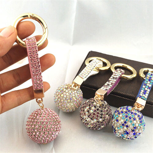 Handbag Charm Keyring Diamante Rhinestone Charm Bling Silver Keyring Pendant New