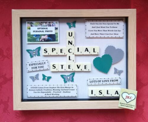 UNCLE GIFT Picture Frame Personalised Keepsake BIRTHDAY CHRISTMAS Plaque