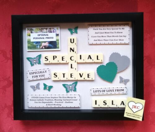 UNCLE GIFT Picture Frame Personalised Keepsake BIRTHDAY CHRISTMAS Plaque