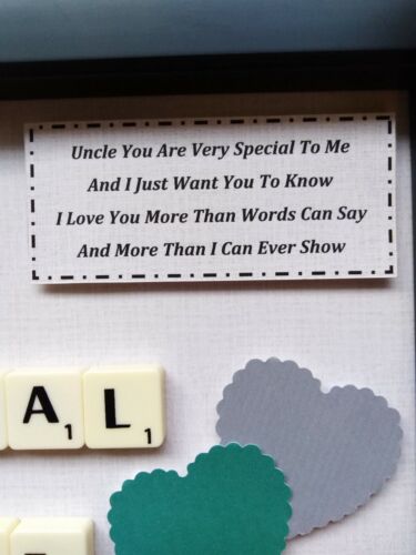 UNCLE GIFT Picture Frame Personalised Keepsake BIRTHDAY CHRISTMAS Plaque