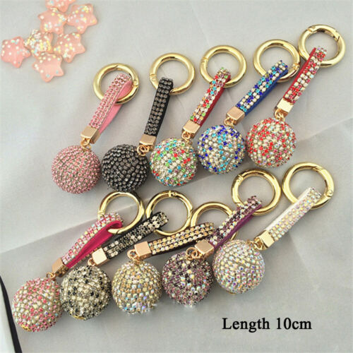 Handbag Charm Keyring Diamante Rhinestone Charm Bling Silver Keyring Pendant New