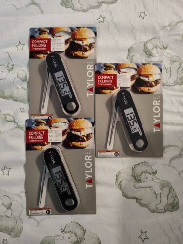 3 Pk Taylor Compact Digital Folding Thermometer (BRAND NEW AND FACTORY SEALED)