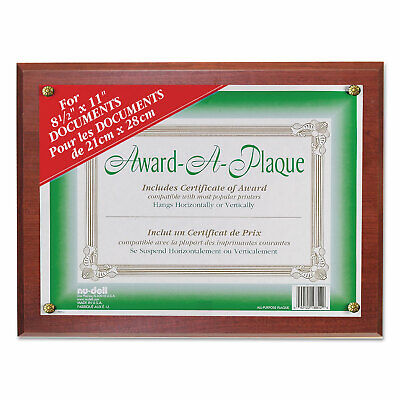 Nudell Award-A-Plaque Document Holder Acrylic/Plastic 10-1/2 x 13 Mahogany