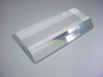 Acrylic Crystal Clear Award Plaque Gloss Finish Base Stand 2 x 5 "