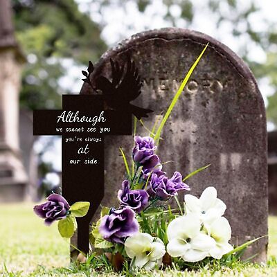 Memorial Remembrance Plaque Stake Acrylic Grave Marker for Cemetery Waterproo...