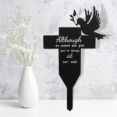 Memorial Remembrance Plaque Stake Acrylic Grave Marker for Cemetery Waterproo...