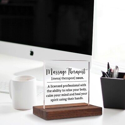 Massage Therapist Gifts for Women, Massage Therapist Office Desk Sign, Massag...