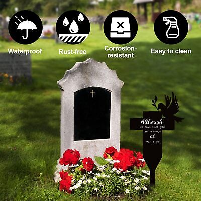 Memorial Remembrance Plaque Stake Acrylic Grave Marker for Cemetery Waterproo...