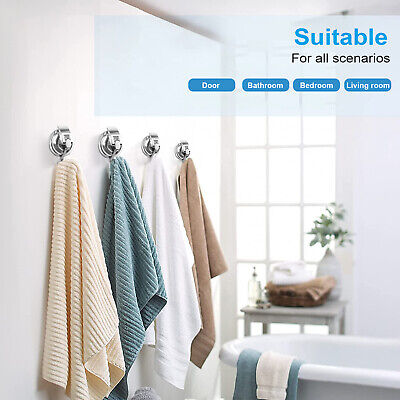 2PCS Heavy Duty Strong Suction Cup Hooks Waterproof Wall Hanger Kitchen Bathroom