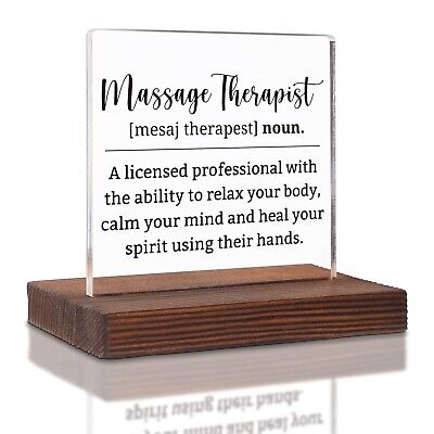 Massage Therapist Gifts for Women, Massage Therapist Office Desk Sign, Massag...