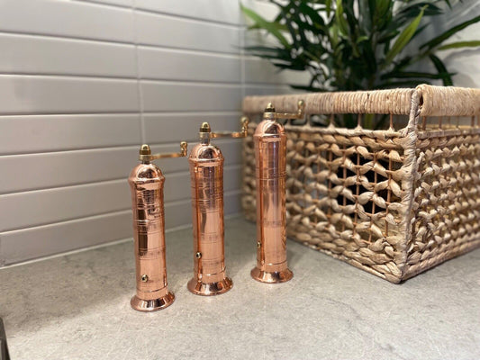 Handcrafted 8"Copper Pepper Mill - Premium Quality, Perfect for All Occasions