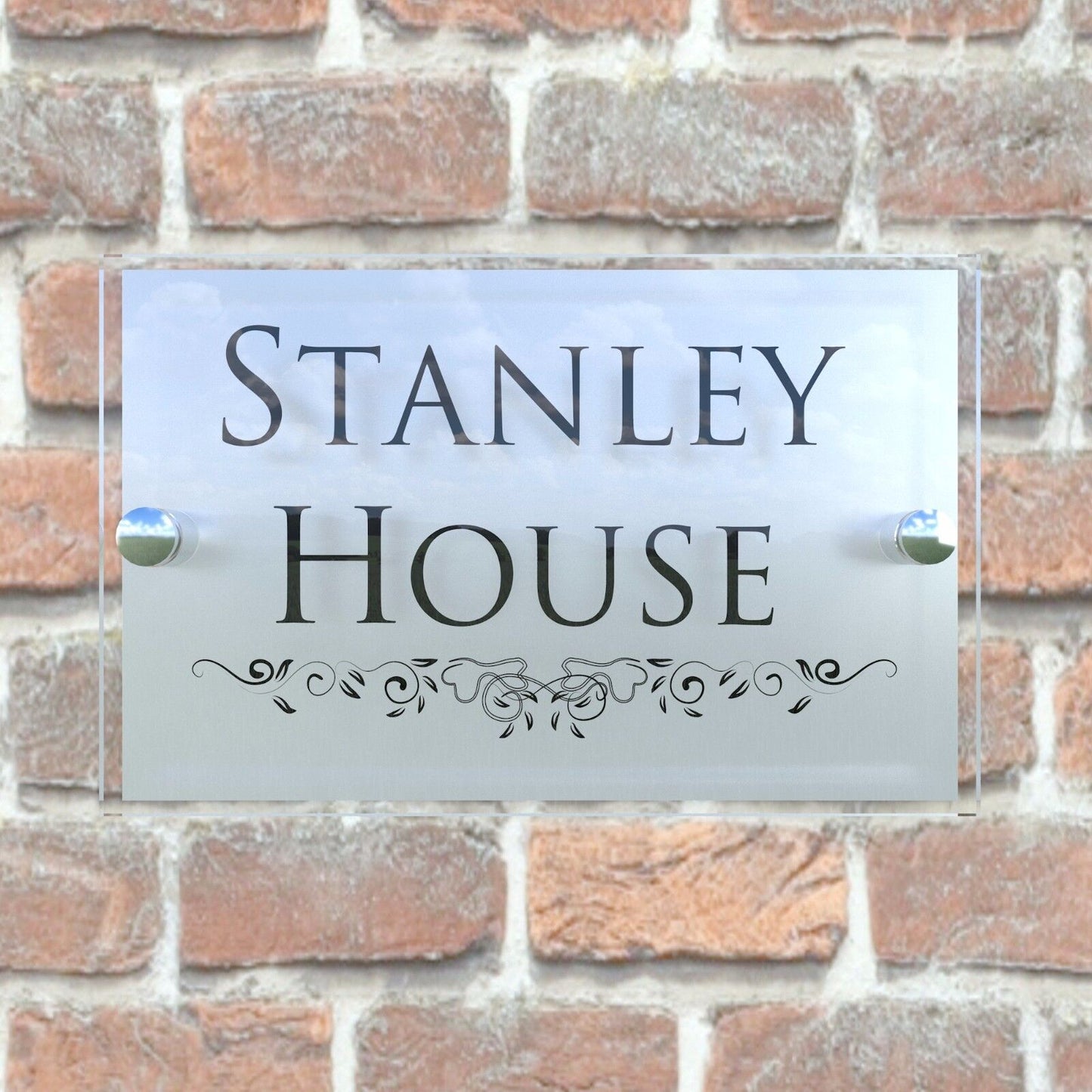 Acrylic House Signs Plaques Door Number 1 - 999 Personalised Wall Address