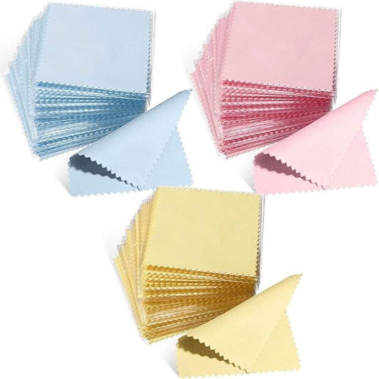 150pcs Jewelry Cleaning Polishing Cloth Sterling Silver Gold Platinum Anti Dust