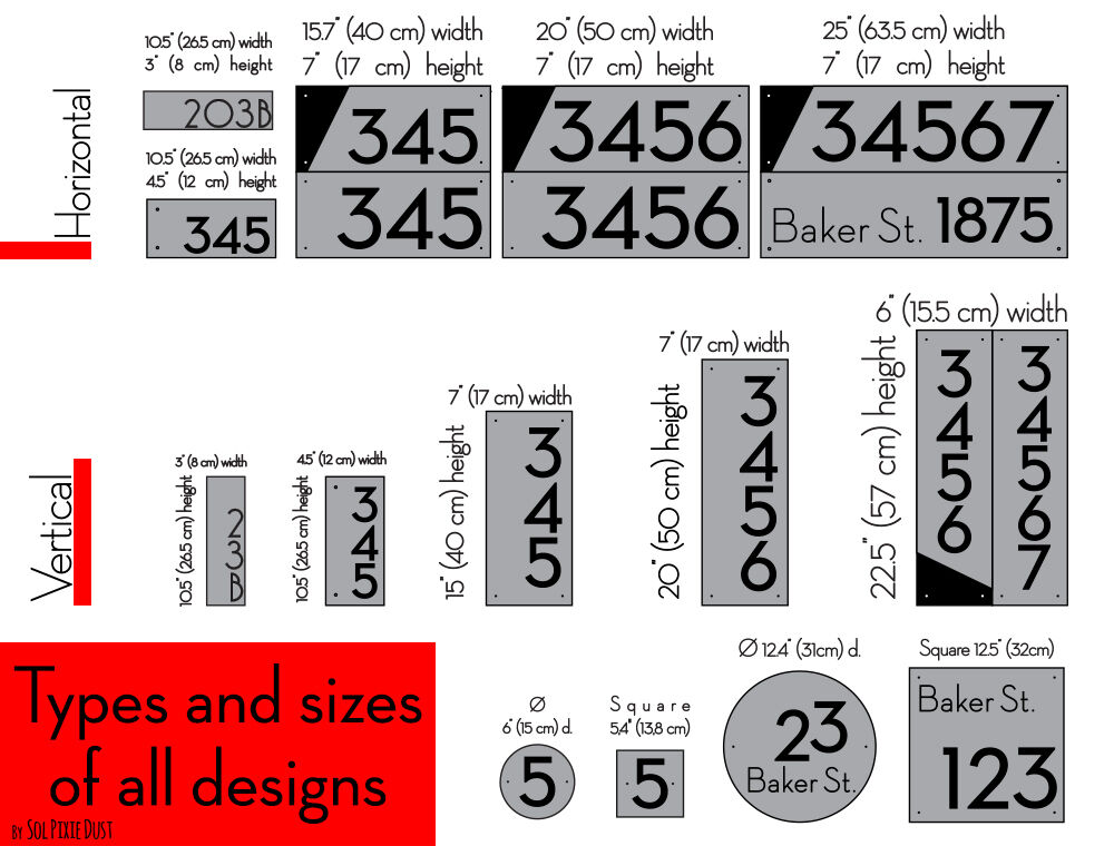 Modern House Numbers, One Number Square Alucobond with Neon Yellow Acrylic Sign