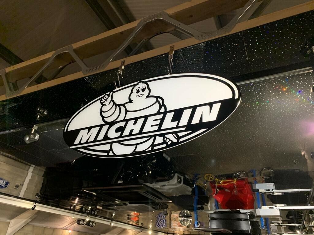 Michelin Man garage wall man cave sign can be illuminated E18L