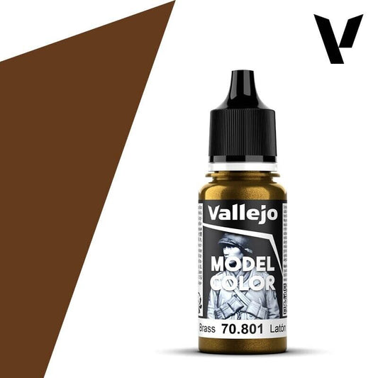 18ml Metallic Brass Model Color Bottle Vallejo 70801 Hobby Paint