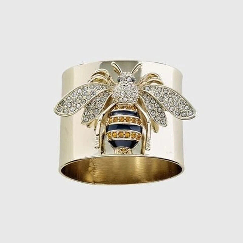 Women's Fashion Jewelry Gold Bumble Bee Cubic Zirconia Ring 390