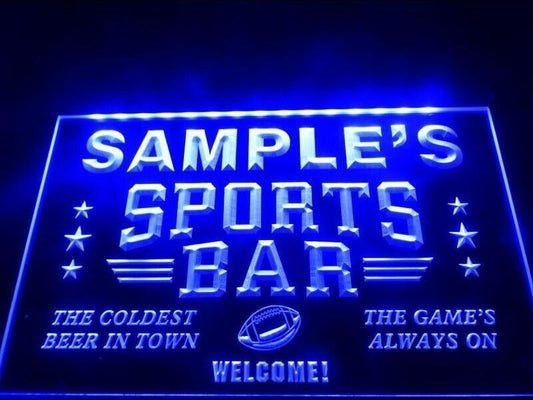 Personalised Custom LED Neon Light Sign Sports Bar Beer Pub Club Wall Art Décor