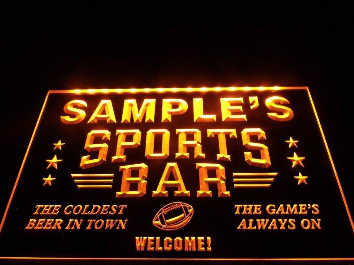 Personalised Custom LED Neon Light Sign Sports Bar Beer Pub Club Wall Art Décor