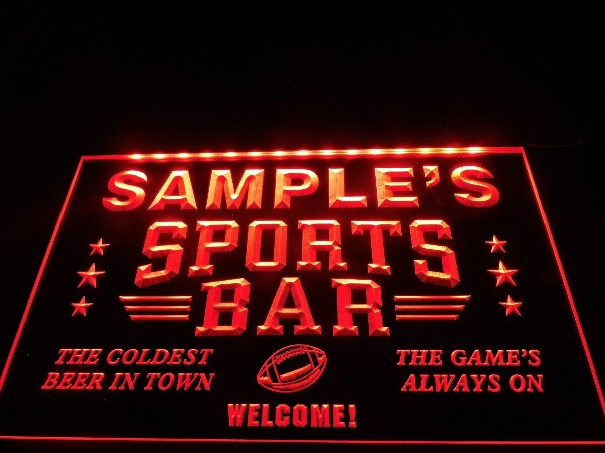 Personalised Custom LED Neon Light Sign Sports Bar Beer Pub Club Wall Art Décor