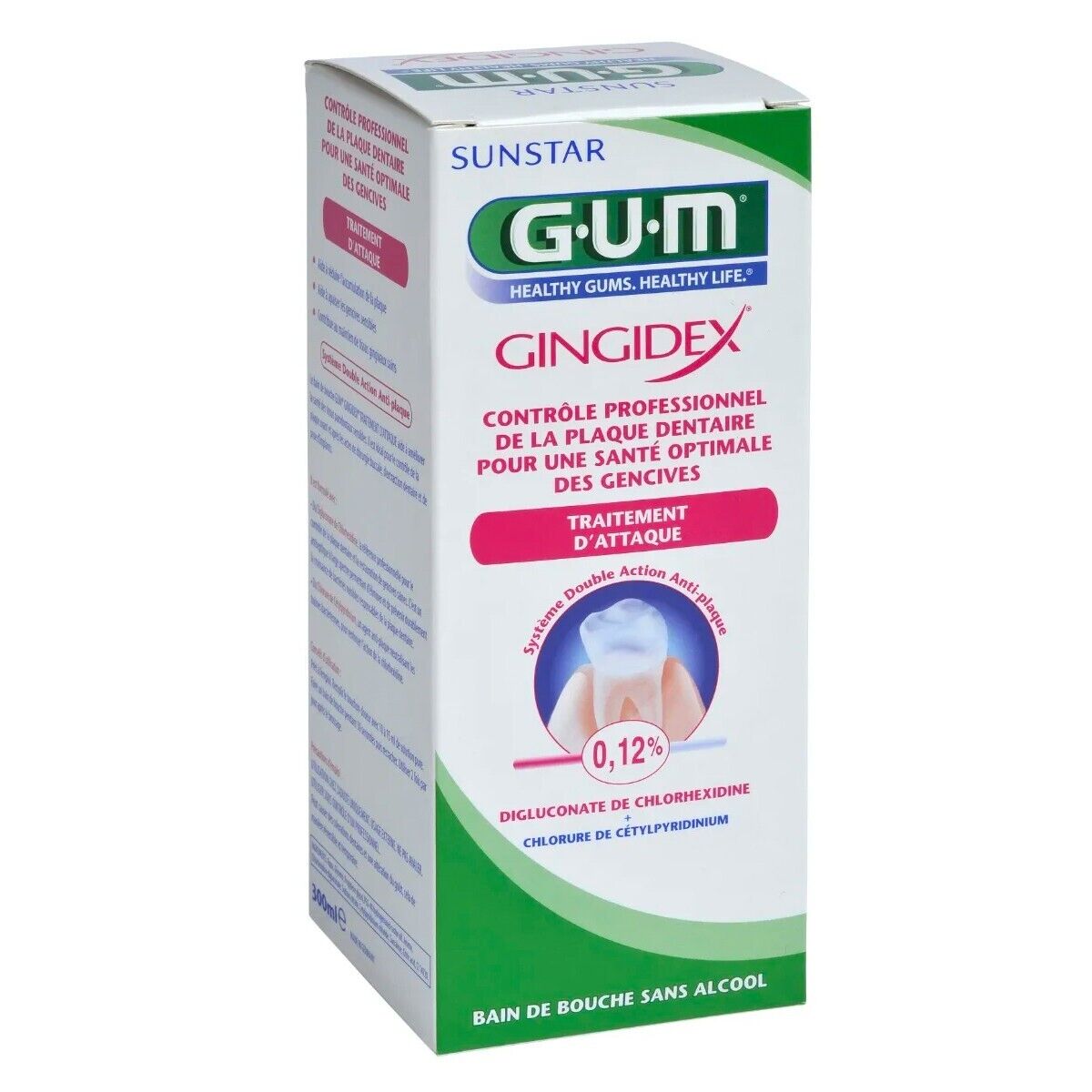 GUM GINGIDEX Short Term Treatment Mouthwash Periodontal - 300ml [ EXP 09/2025 ]