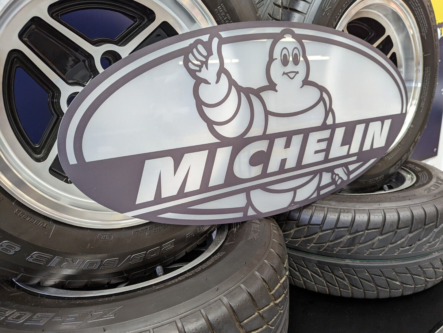 Michelin Man garage wall man cave sign can be illuminated E18L