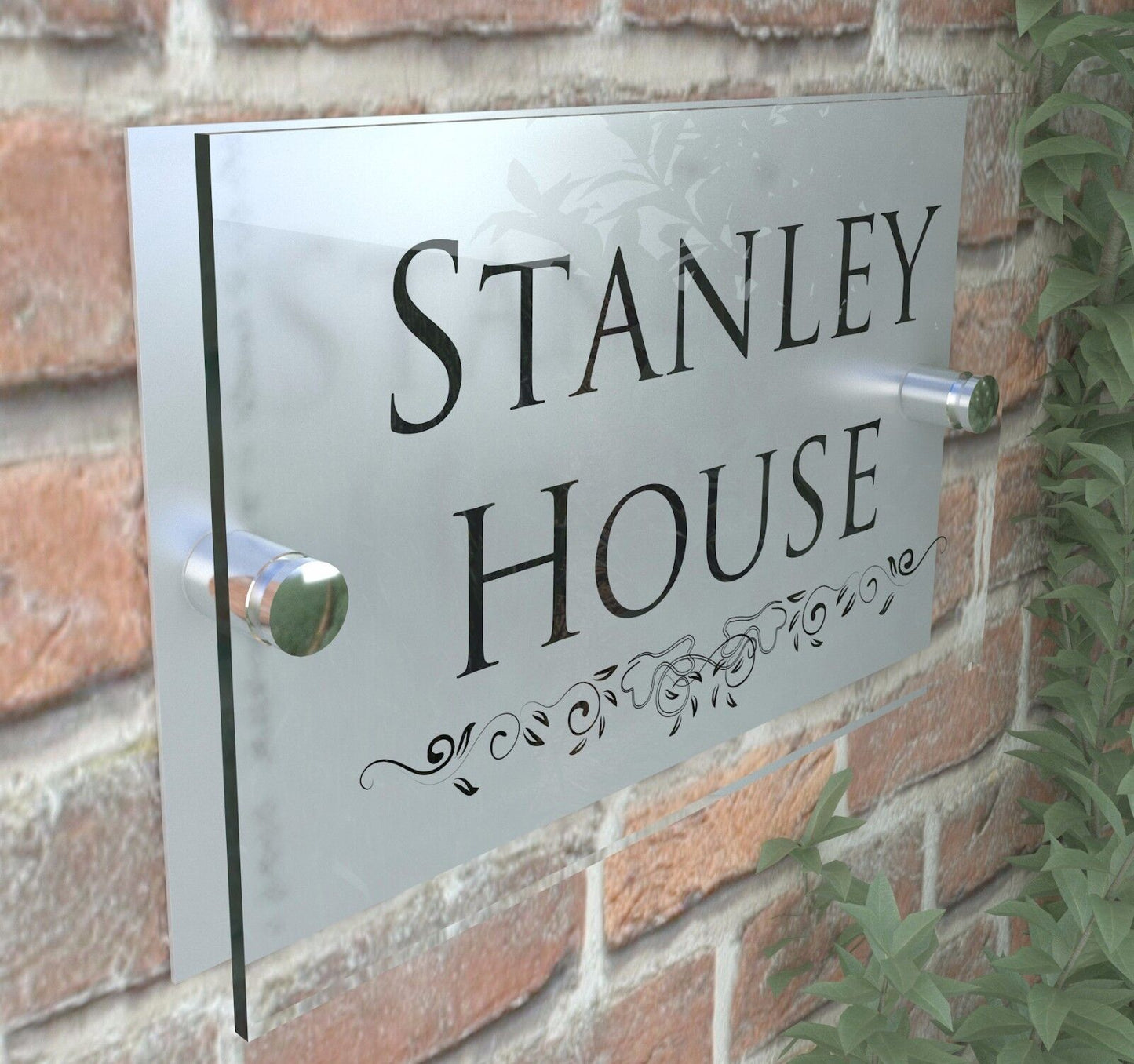 Acrylic House Signs Plaques Door Number 1 - 999 Personalised Wall Address