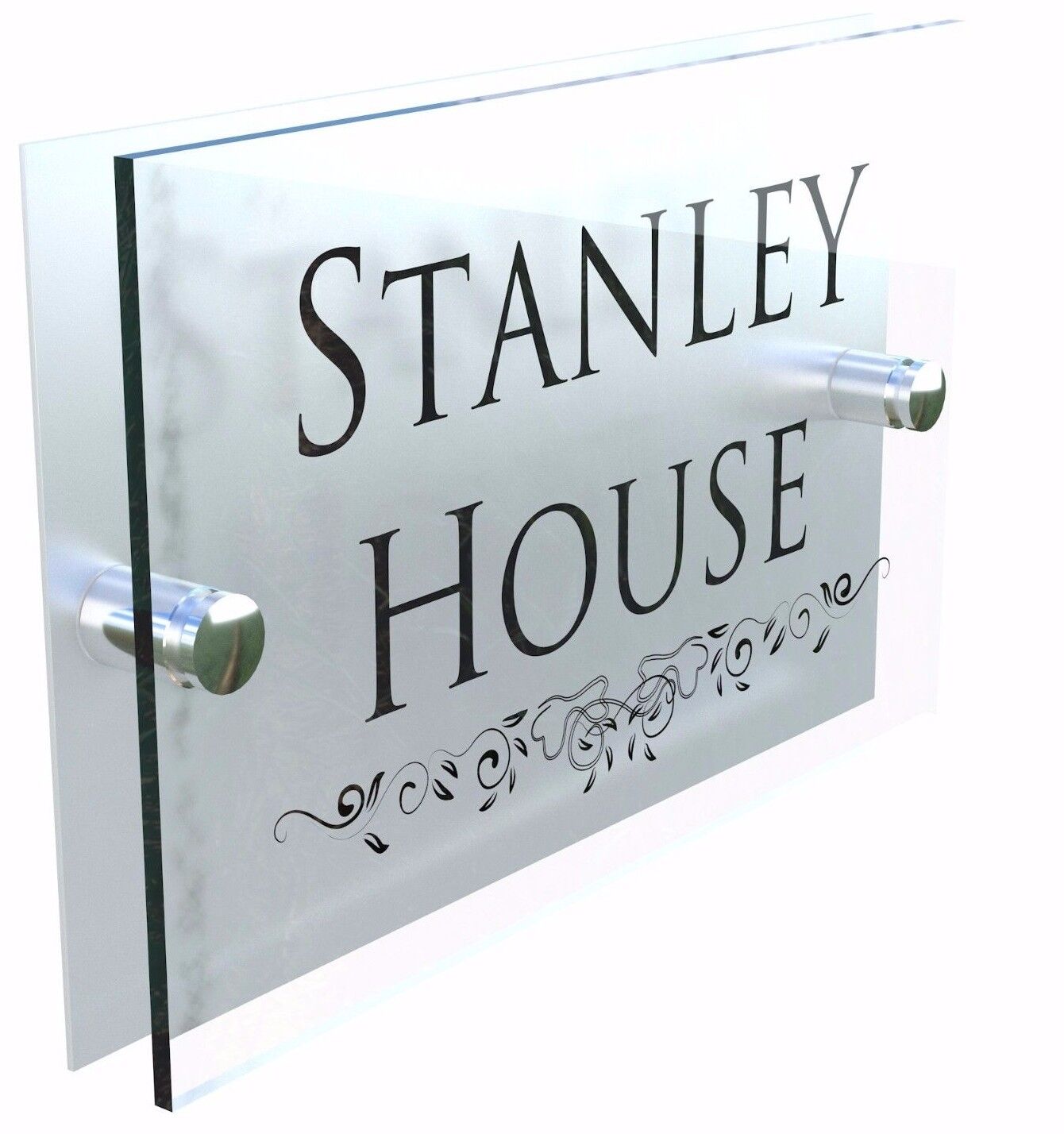 Acrylic House Signs Plaques Door Number 1 - 999 Personalised Wall Address