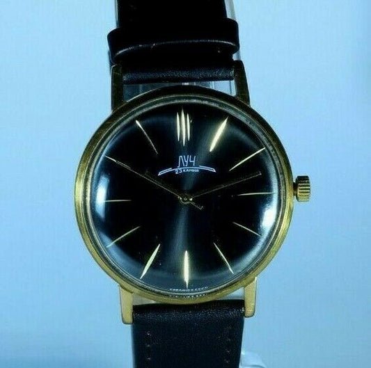 Wristwatch LUCH 2209 Mens Vintage Soviet Mechanical USSR gold plated case